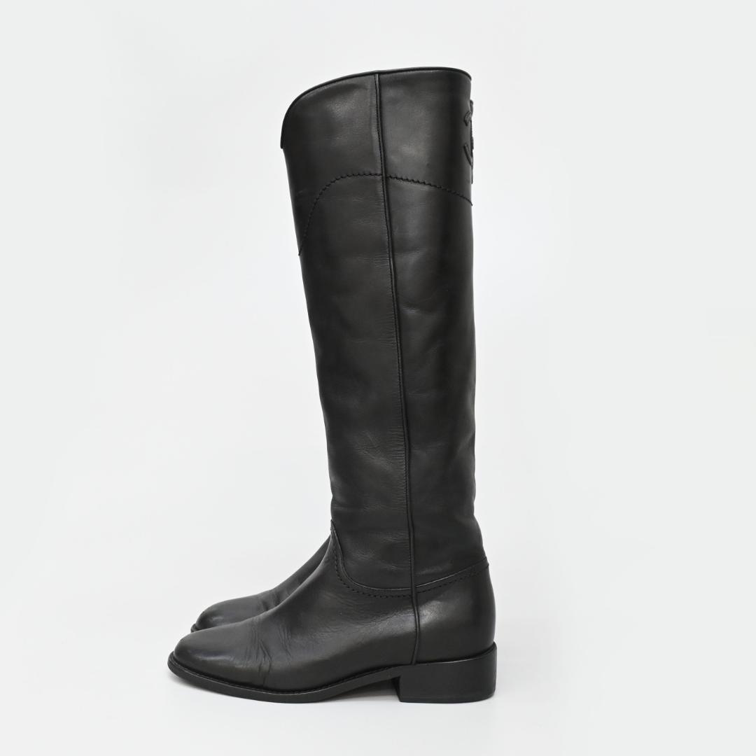 ■ □ 44882★冬 CHANEL シャネル ロングブーツ ココマーク