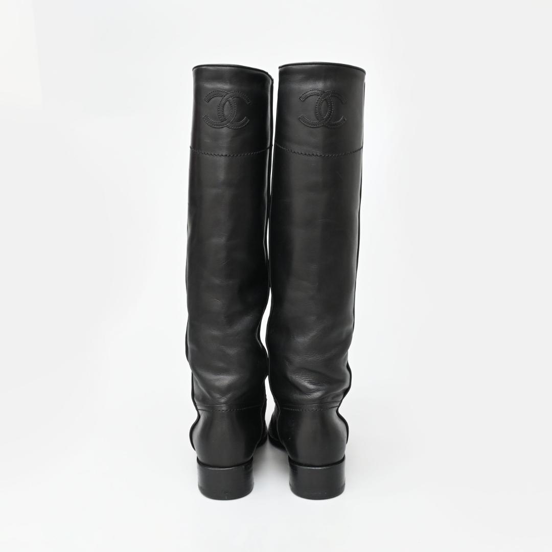 ■ □ 44882★冬 CHANEL シャネル ロングブーツ ココマーク
