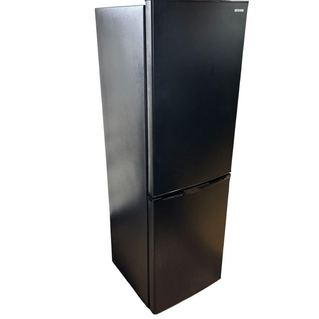 アイリスオーヤマ ノンフロン冷凍冷蔵庫 IRSE-16A-B ブラック 162L