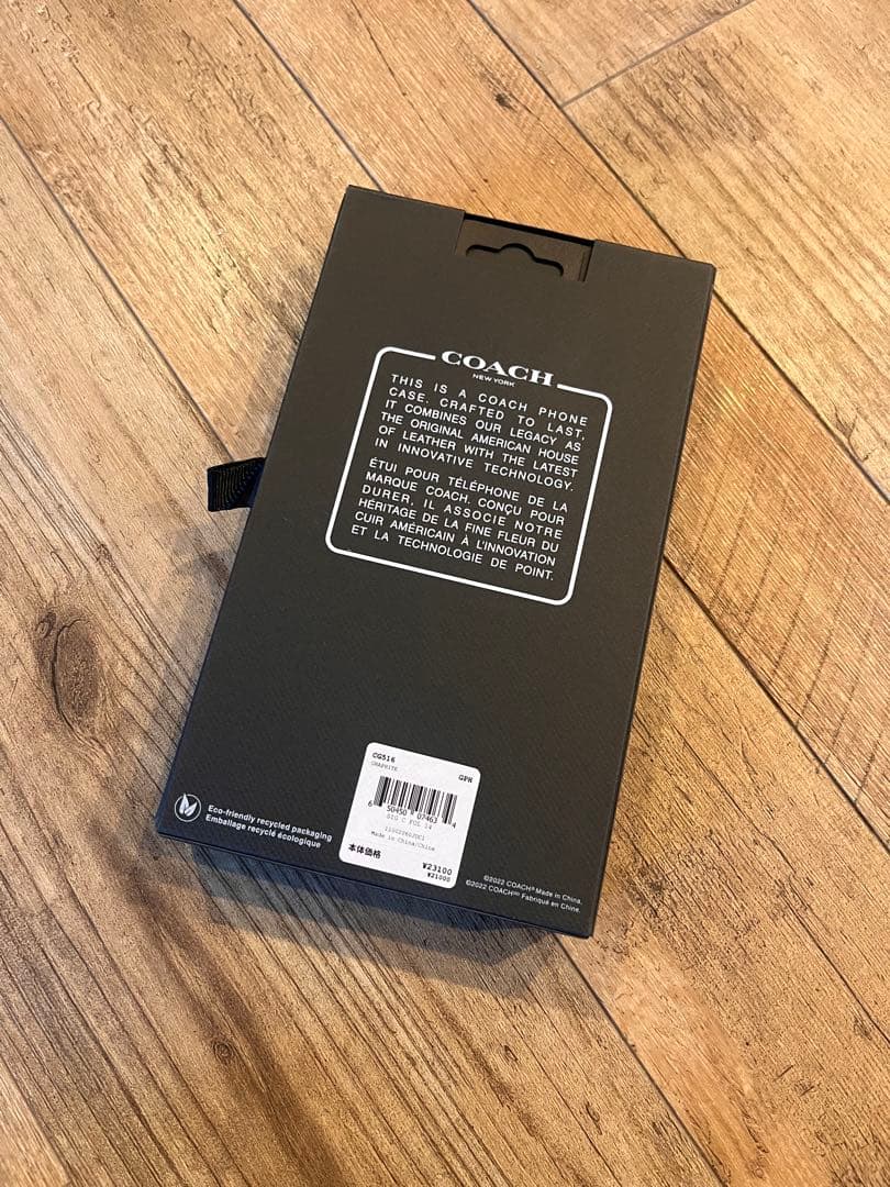 新品　COACH iPhone14 手帳型カバー シグネチャー　コーチ