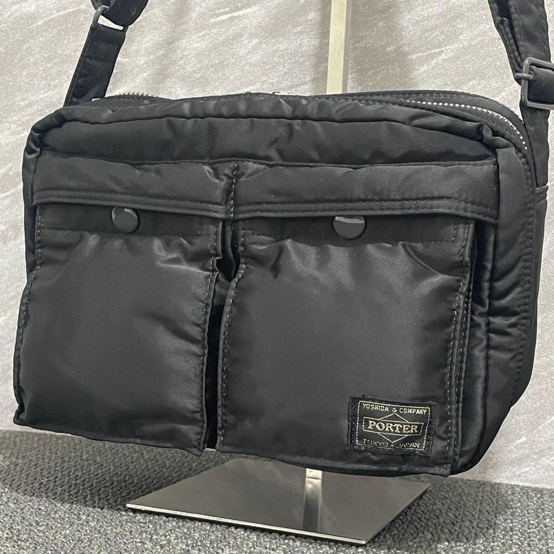 極美品 廃盤品✨ PORTER タンカー ２層 ブラック ショルダーバッグ