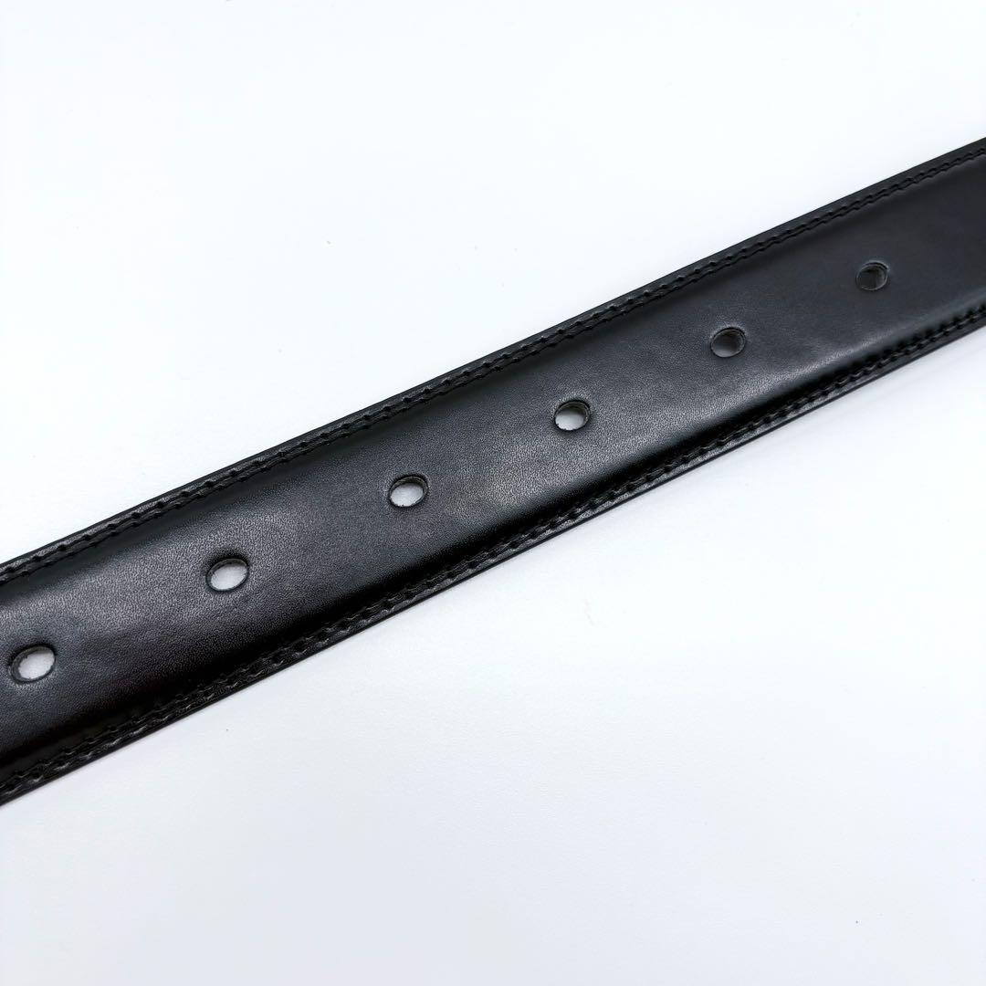 【美品】GUCCI　ベルト　インターロッキング　シルバー　ダブルG　ロゴベルト