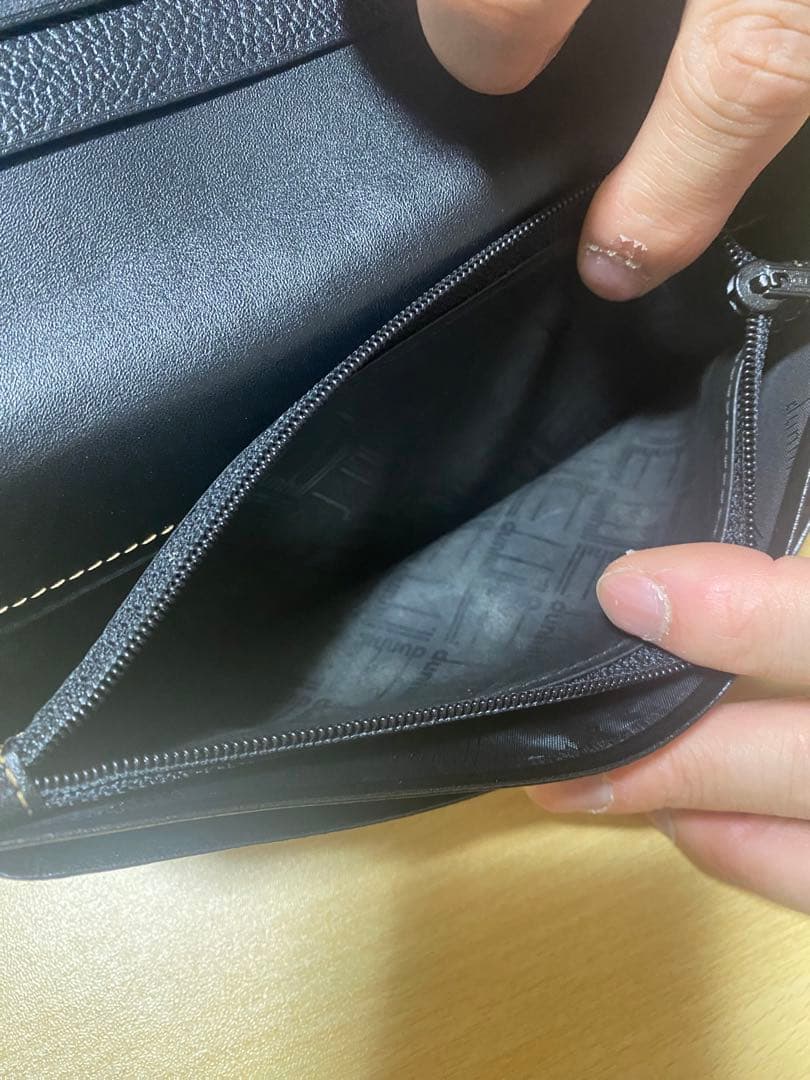 状態良し！dunhill ダンヒル　黒 レザー 長財布