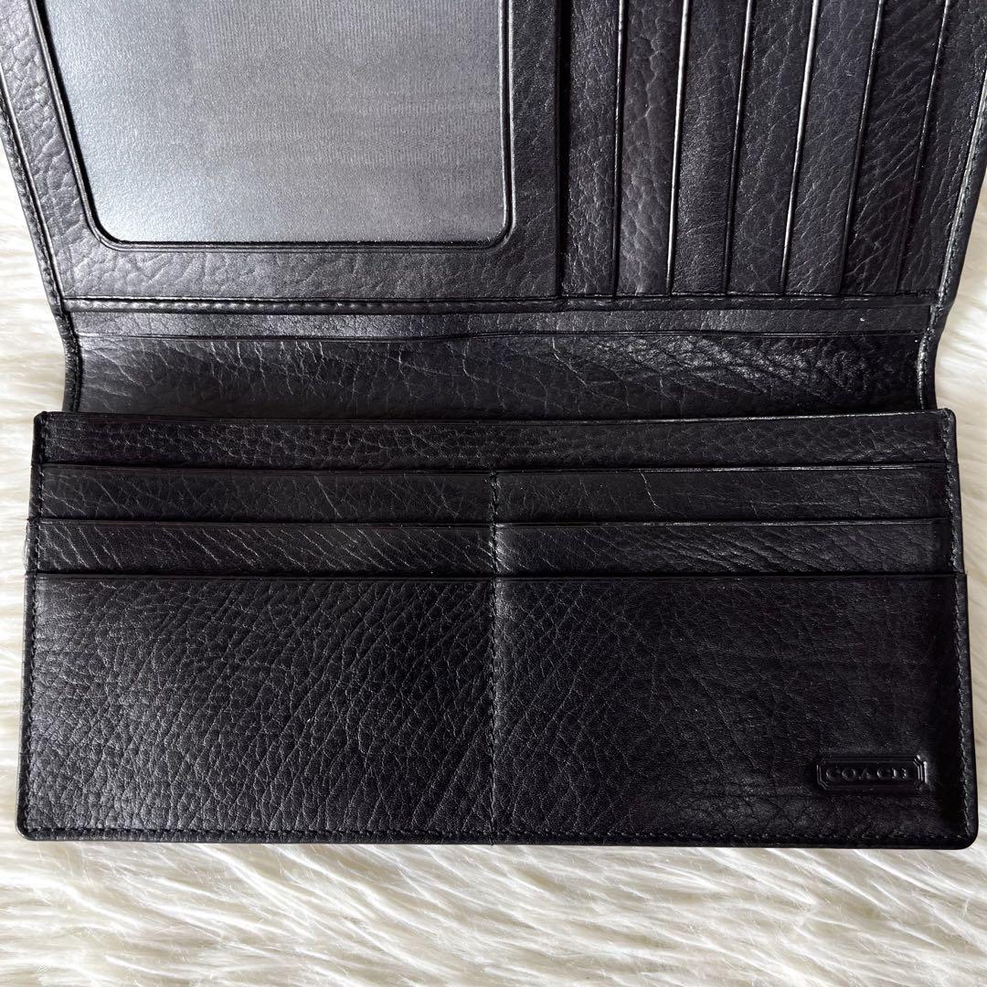 【新品未使用】オールドコーチ　レザー　かぶせ長財布　札入れ