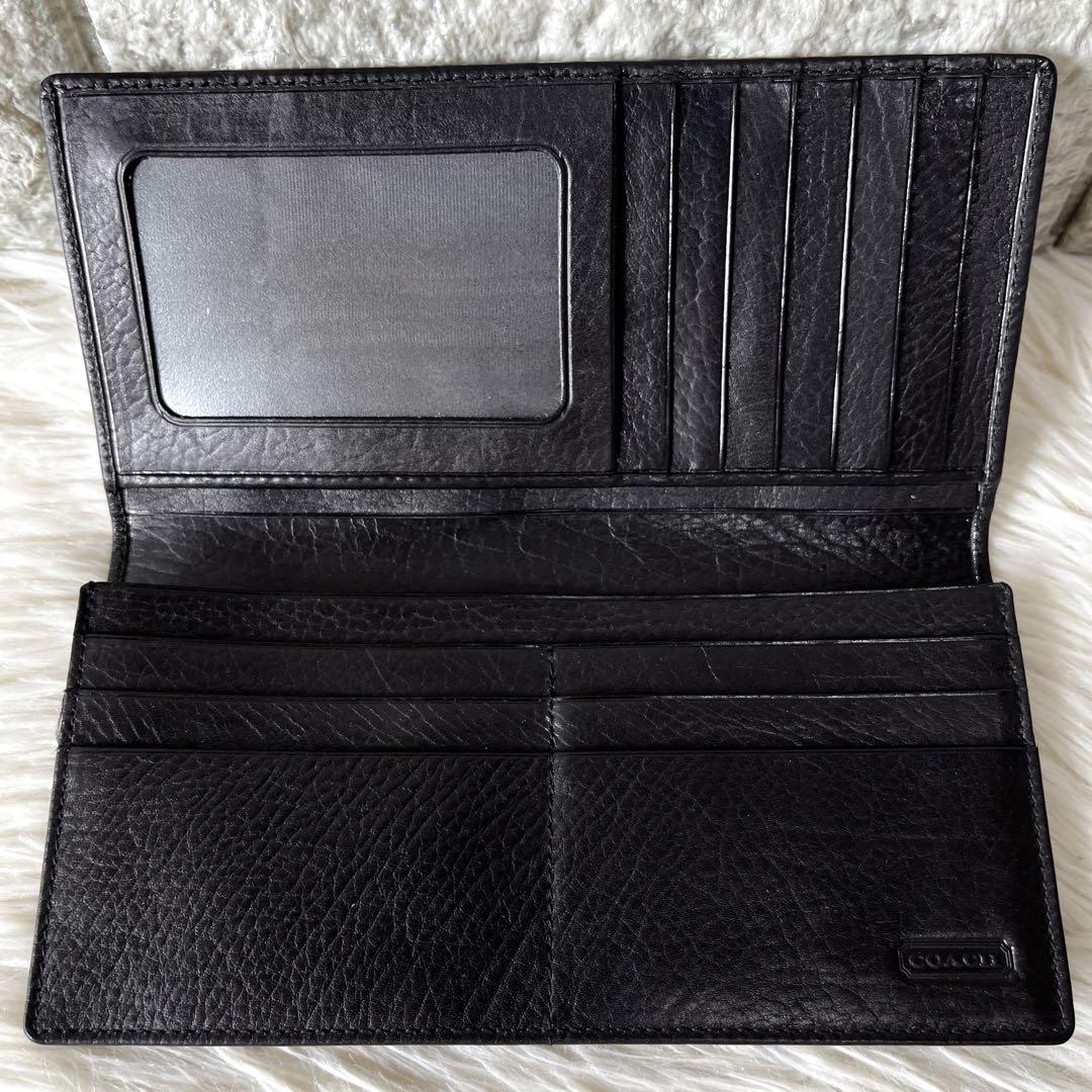 【新品未使用】オールドコーチ　レザー　かぶせ長財布　札入れ