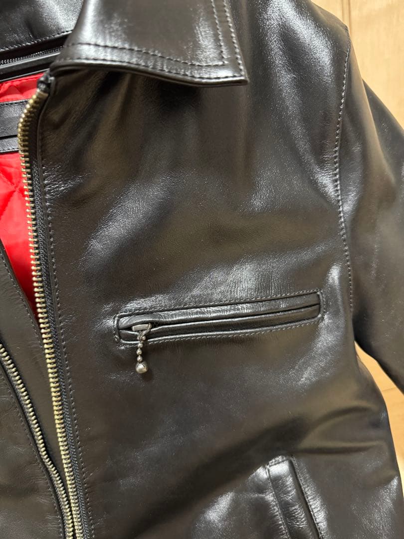 室内試着のみ⭐︎LiugooLeathers⭐︎カウハイド⭐︎シングルライダース⭐︎L