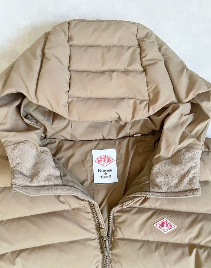 DANTON フーデッドダウン ベージュ S