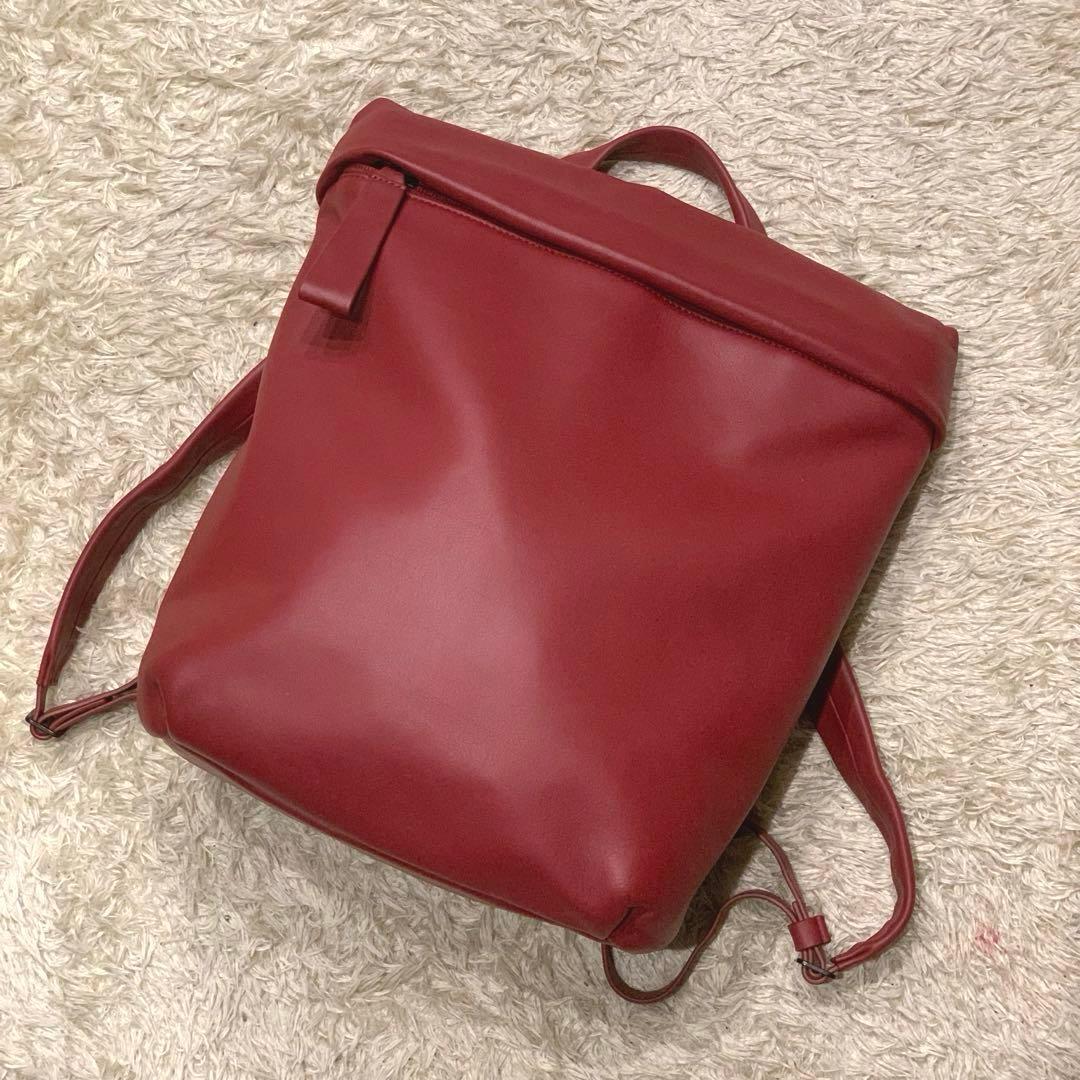 未使用級✨カンペール Cira リュック オールレザー A4可能 レッド