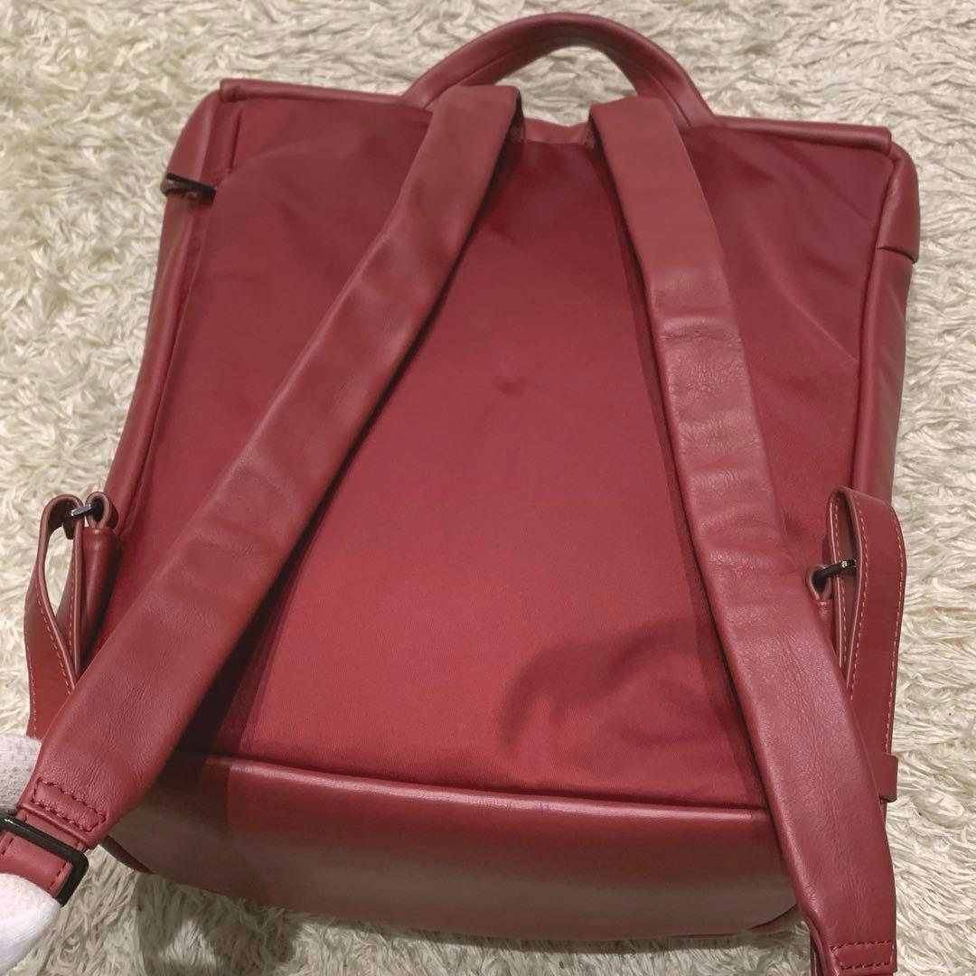 未使用級✨カンペール Cira リュック オールレザー A4可能 レッド