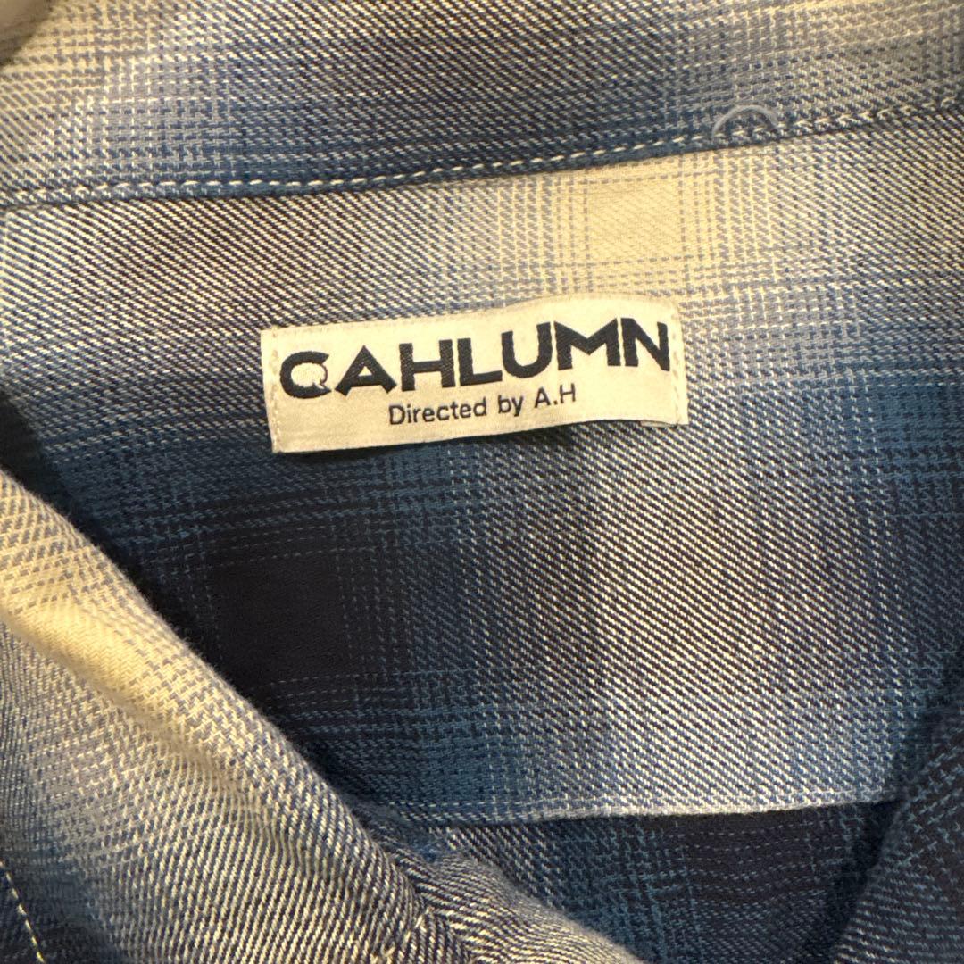 CAHLUMN カウラム　シャツ ネイビー系チェック