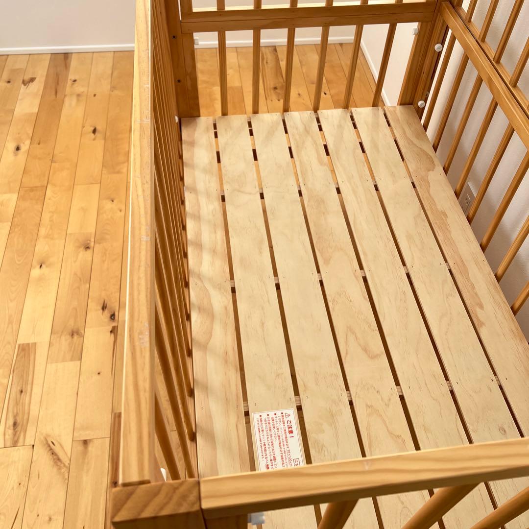 【状態良好】yamatoya ベビーベッド トールWオープンベビーベッド