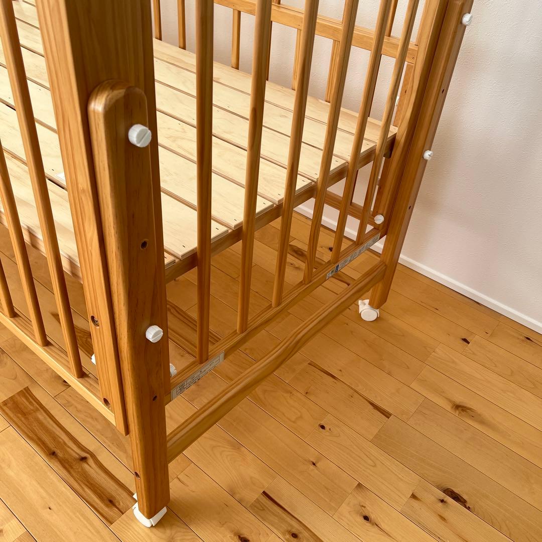 【状態良好】yamatoya ベビーベッド トールWオープンベビーベッド