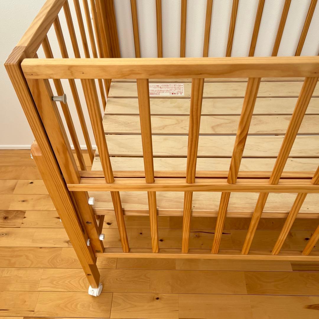 【状態良好】yamatoya ベビーベッド トールWオープンベビーベッド