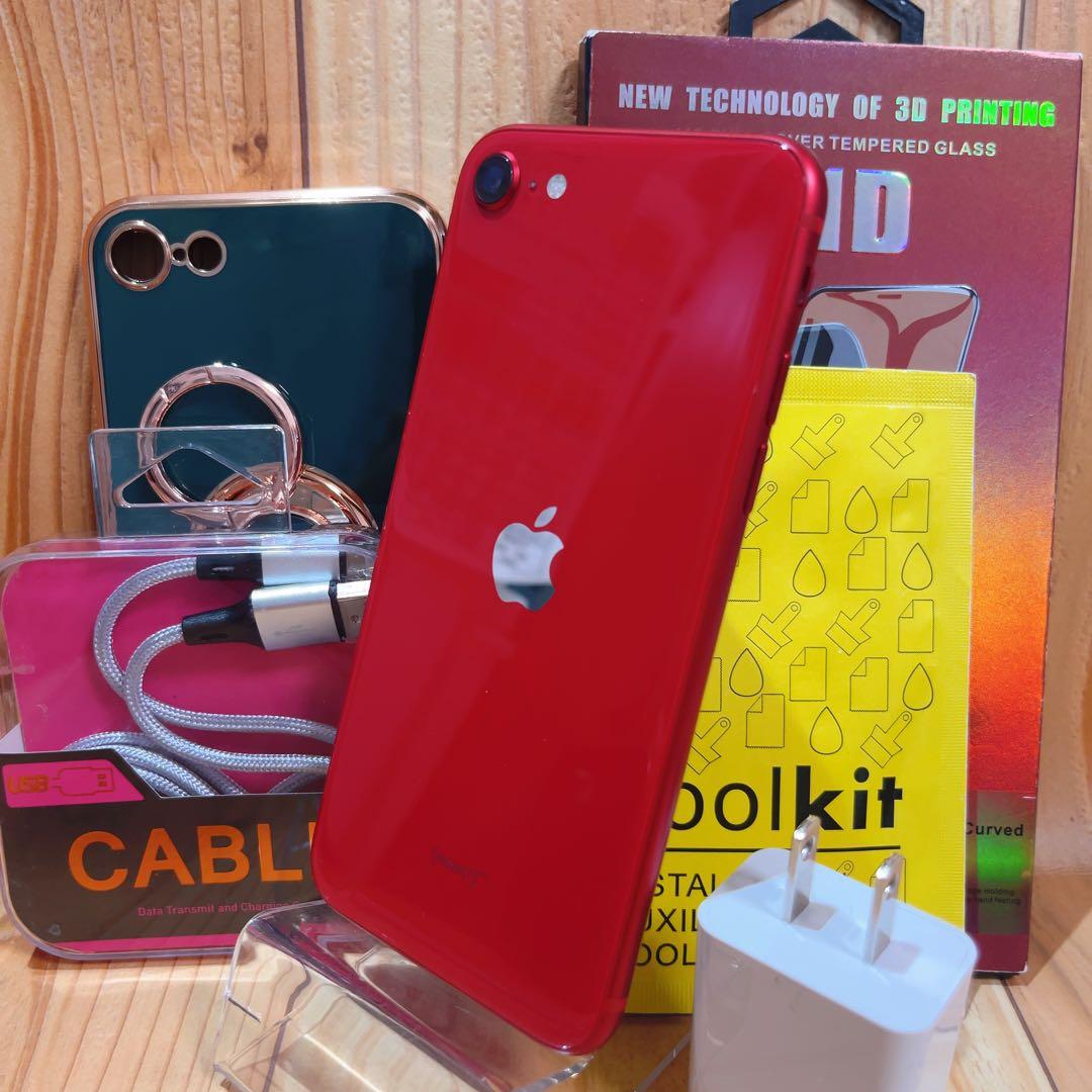 SIMフリー 本体 iPhone SE2 64 GB レッド 548 電池新品