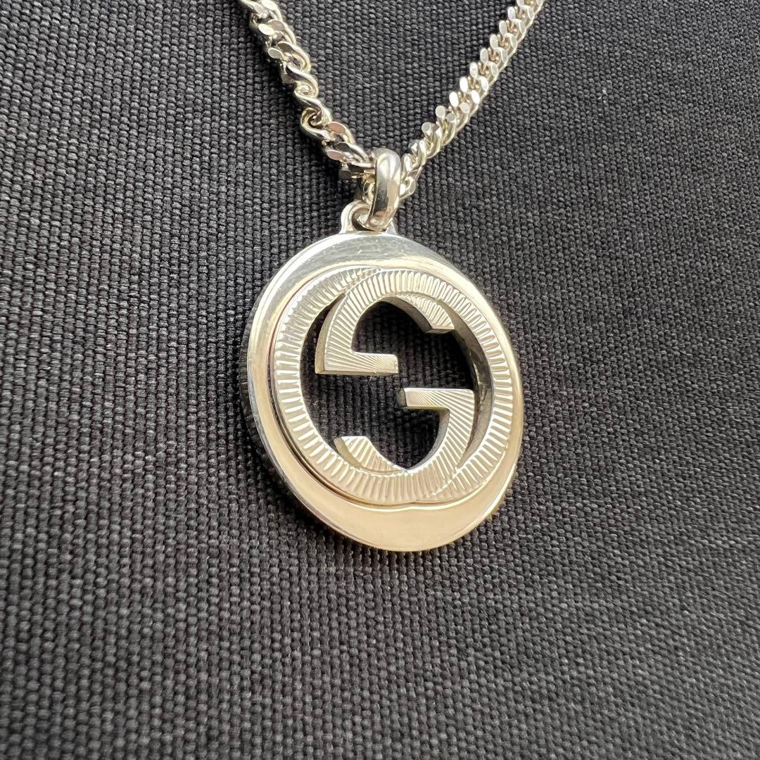 極美品✨グッチ ネックレス インターロッキング ギョーシェ GG SV925