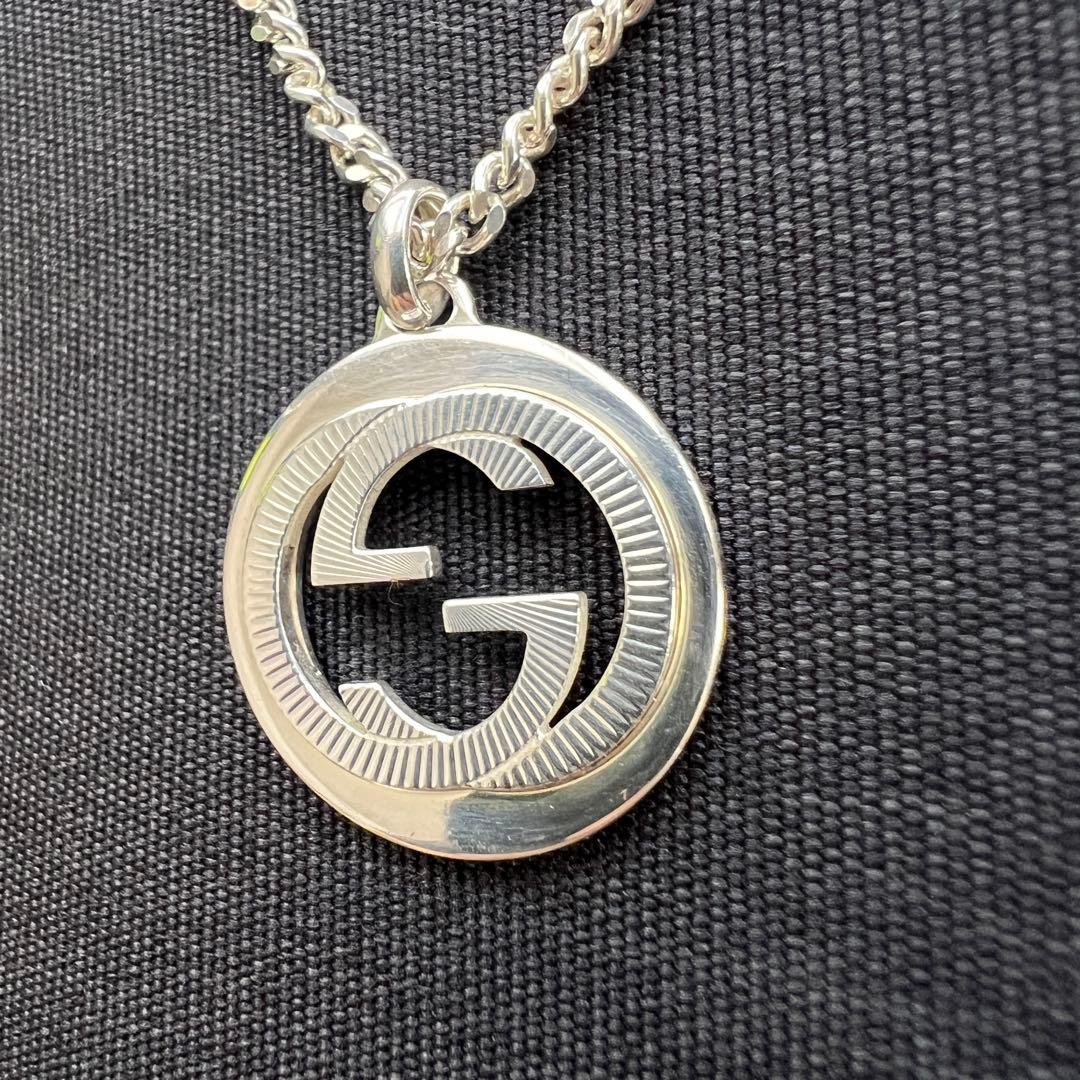 極美品✨グッチ ネックレス インターロッキング ギョーシェ GG SV925