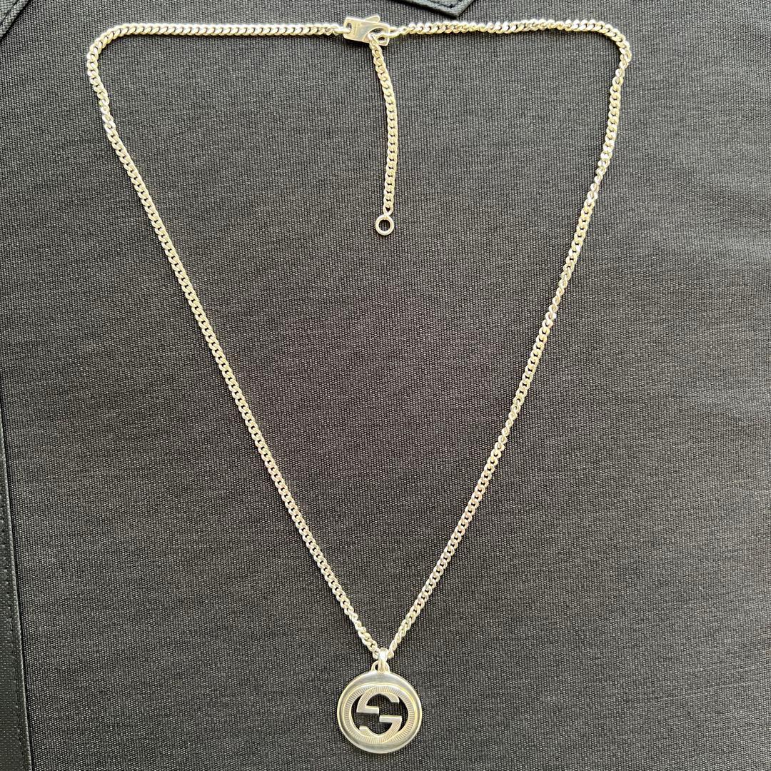 極美品✨グッチ ネックレス インターロッキング ギョーシェ GG SV925