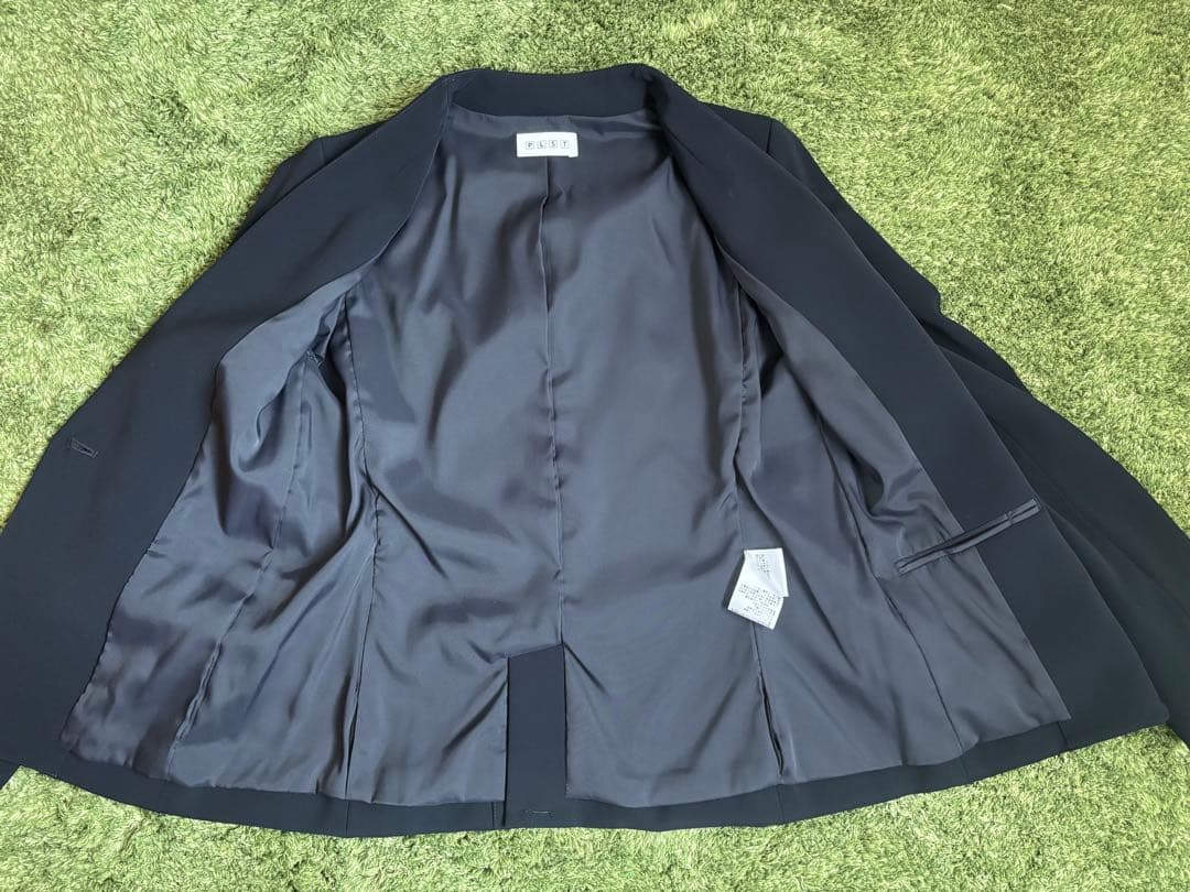 PLST ネイビー パンツスーツ上下セット