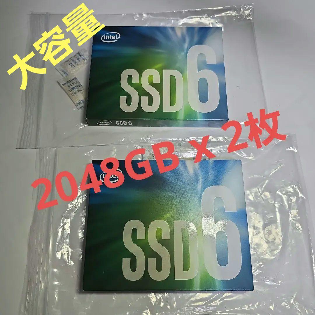 大容量 美品 Intel SSD6 665p 2TB x 2枚