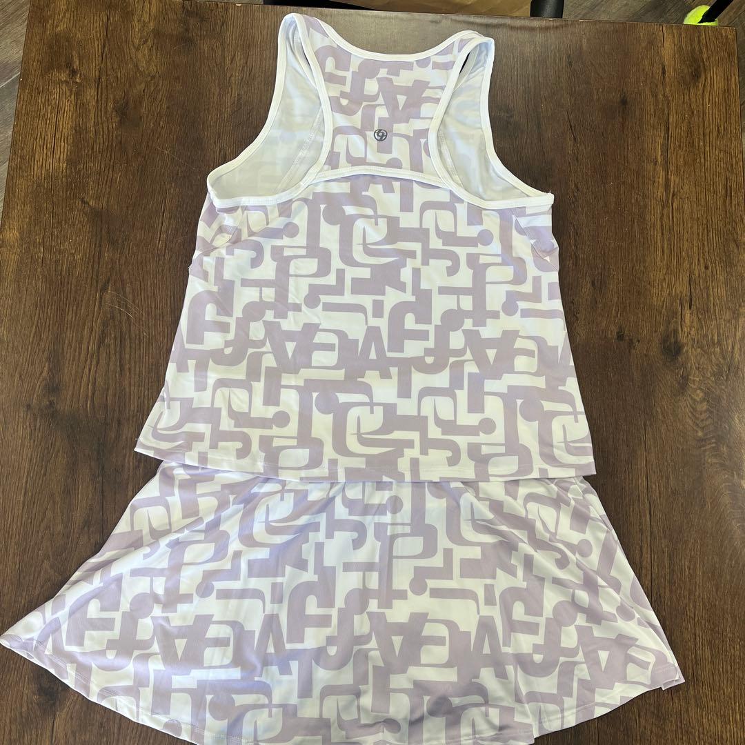 【リージャ】ロゴパターン タンクトップ&スコート セットアップ