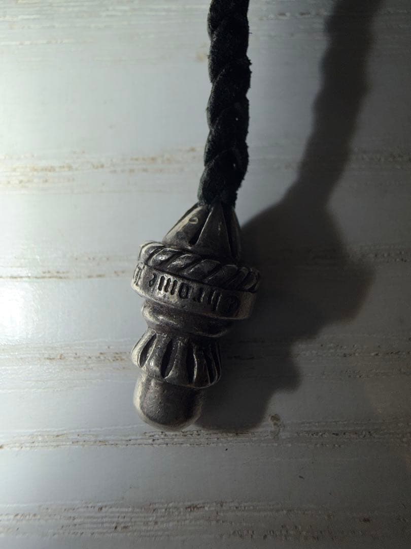 クロムハーツ LEATHER BRAID ボロチップレザーブレード ネックレス