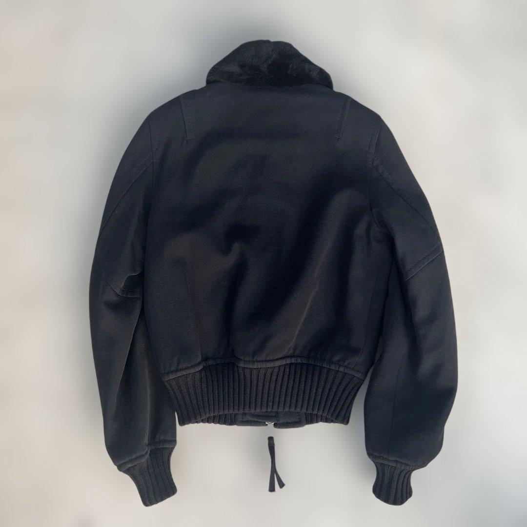 DSQUARED2 羊毛×シルク リアルファー　フライトジャケット 44