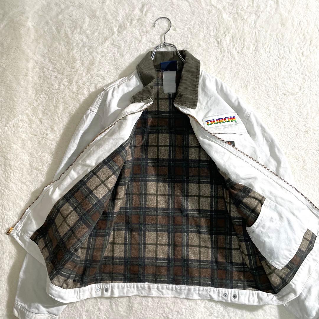 ディッキーズ　デトロイトジャケット　ダック地　ホワイト　ＤＵＲＯＮ　刺繍　ＸＬ