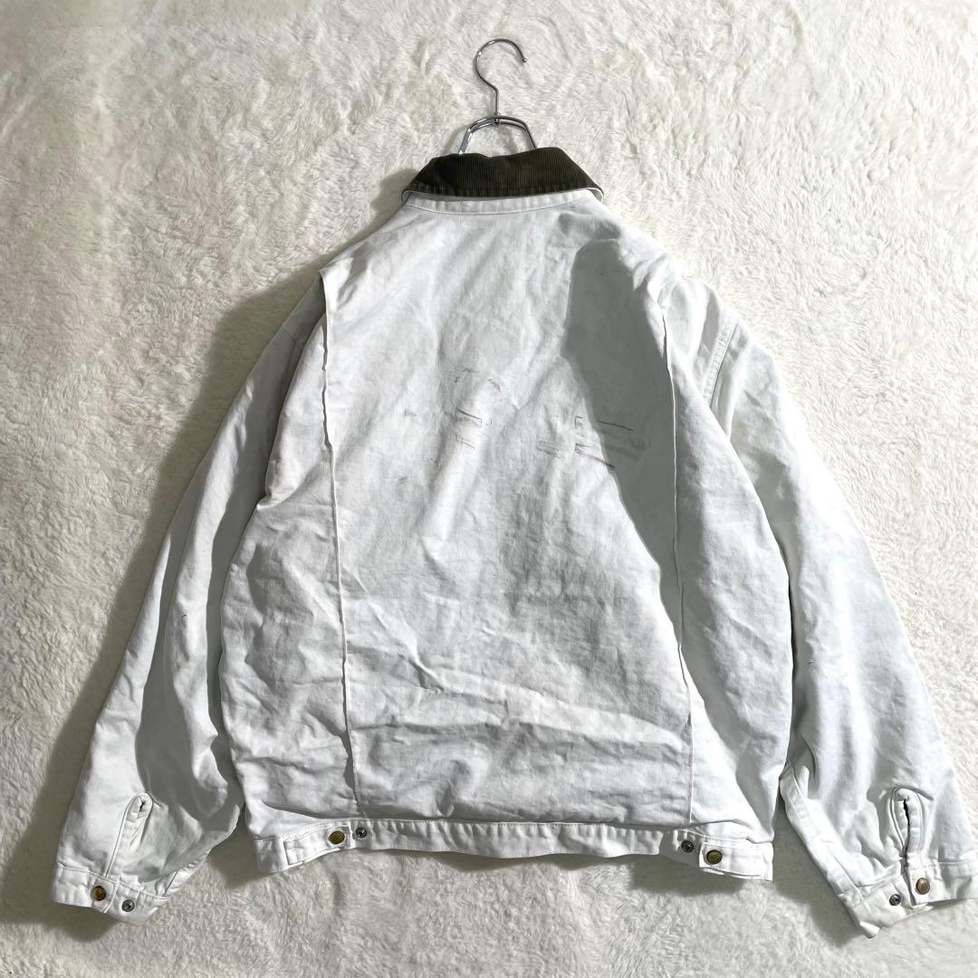 ディッキーズ　デトロイトジャケット　ダック地　ホワイト　ＤＵＲＯＮ　刺繍　ＸＬ