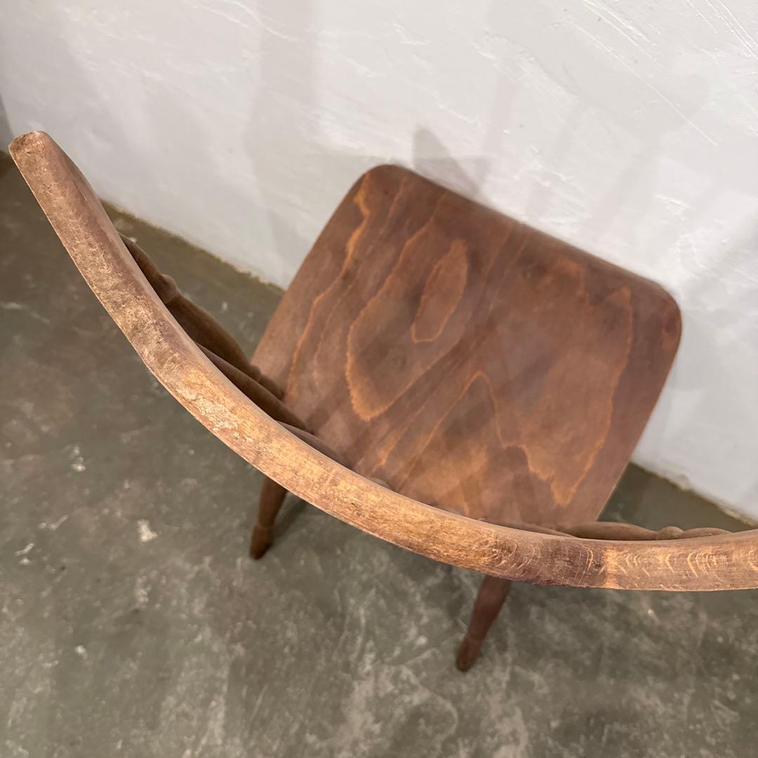 hangoutヴィンテージ　カフェチェア　剥離　木製　ダイニングチェア