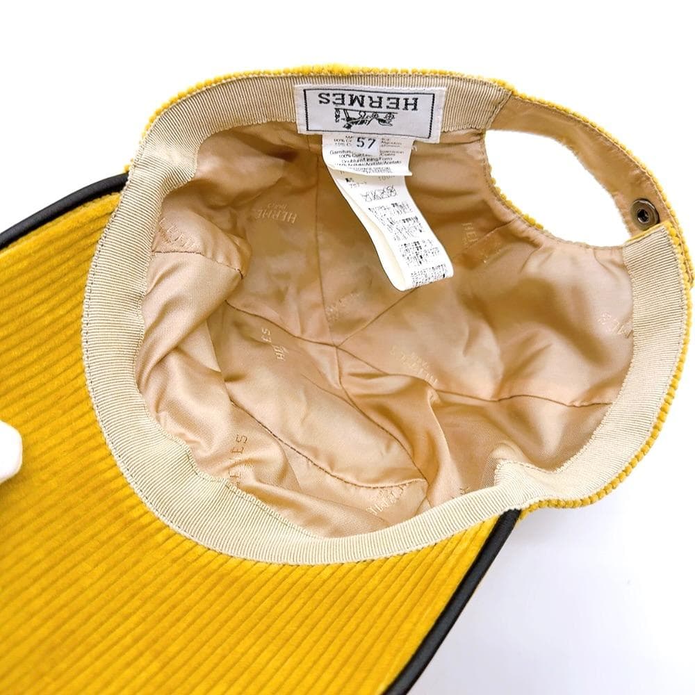 ◇エルメス◇コーデュロイ/57/キャップ/帽子/ブランド