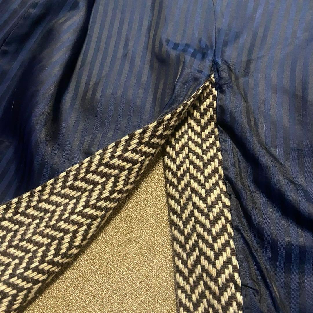 MASSIMO PIOMBO マッシモピオンボ ヘリンボーン ロングコートM相当