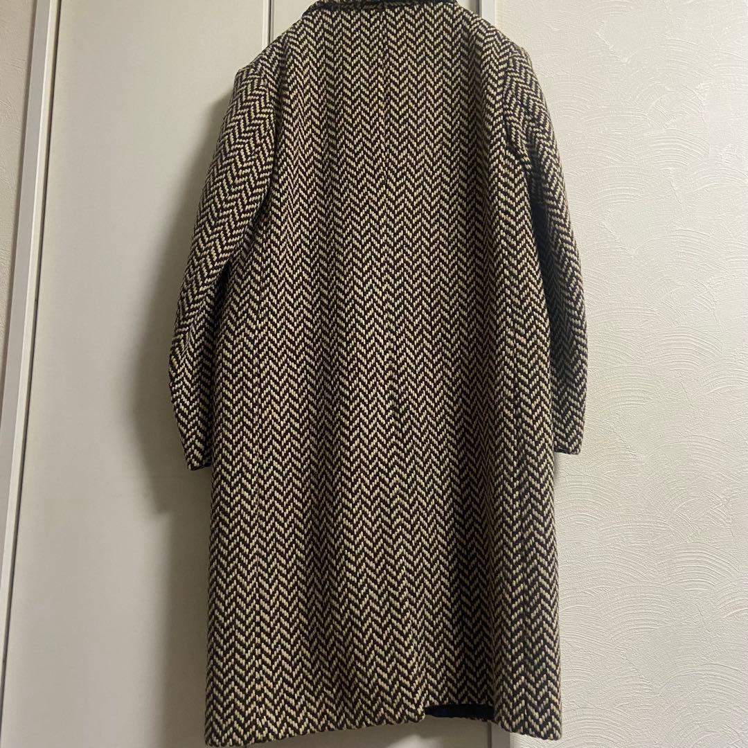 MASSIMO PIOMBO マッシモピオンボ ヘリンボーン ロングコートM相当