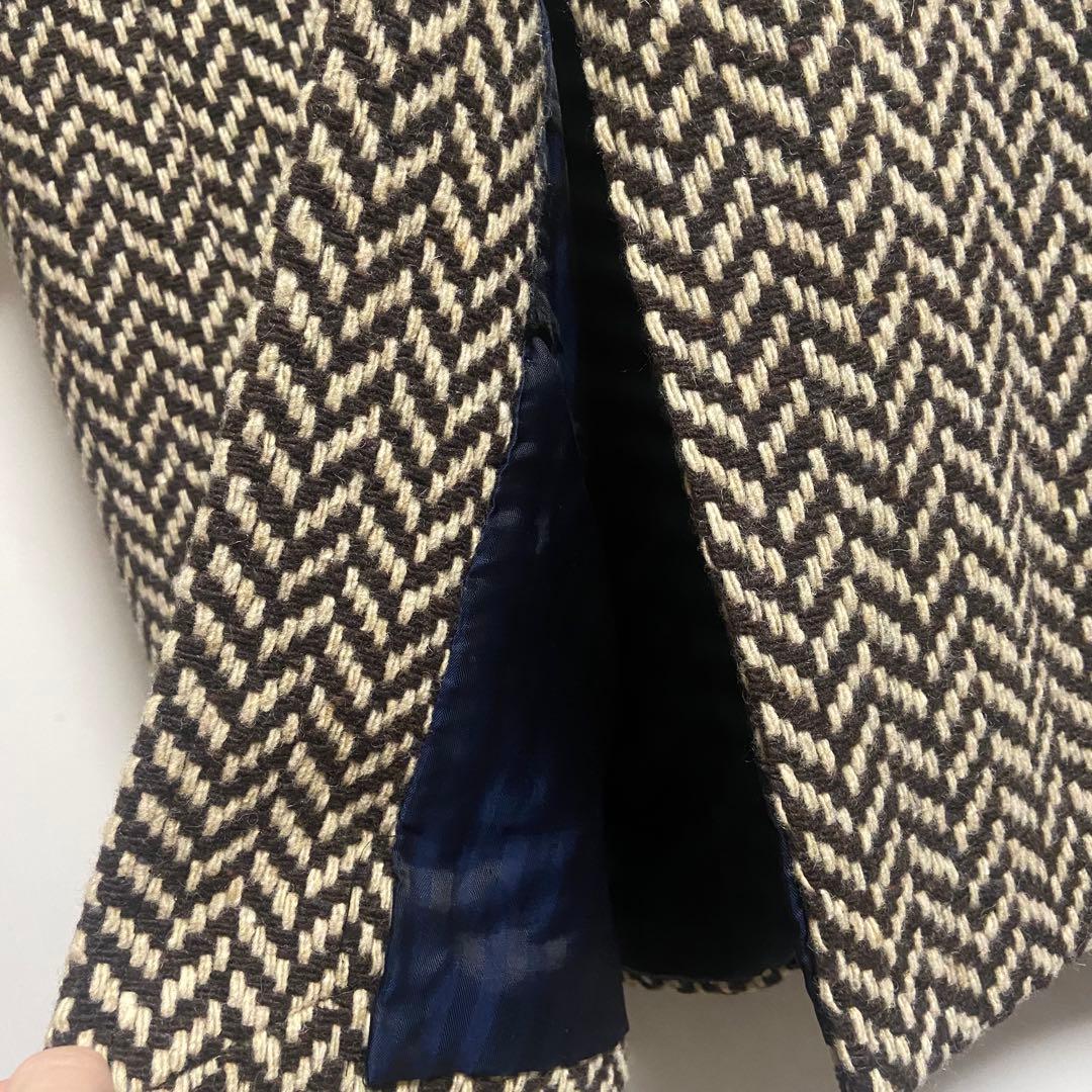 MASSIMO PIOMBO マッシモピオンボ ヘリンボーン ロングコートM相当