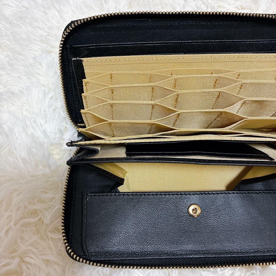 財布　パイソン　蛇革　長財布　本革　黒 ラウンドファスナー（ユニセックス対応）