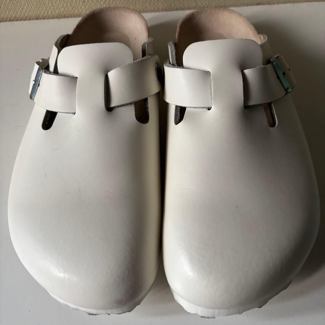 美品⭐︎BIRKENSTOCK Boston ボストン 24.5 ホワイト レザー