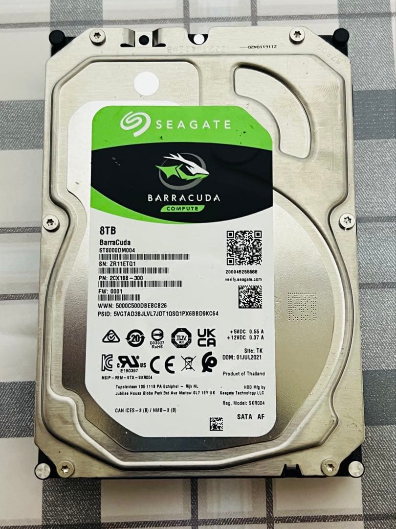 動作確認済 8TB HDD 6台セット 48TB