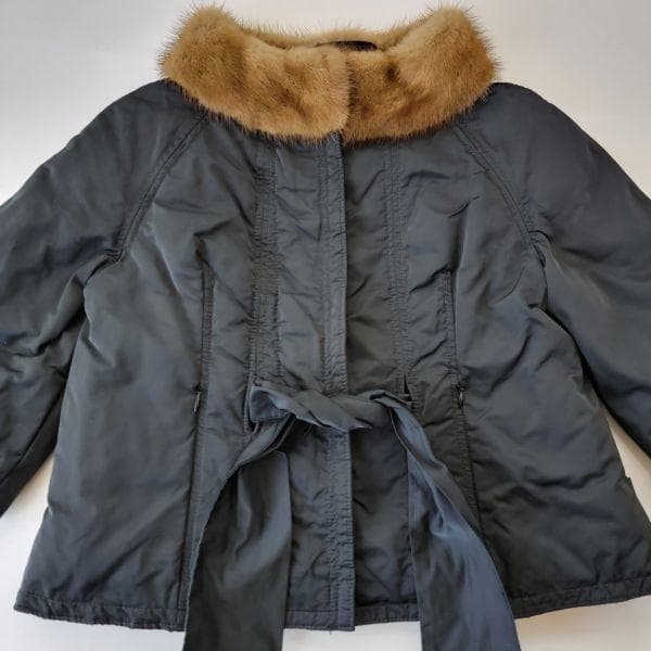 【レア】美品 モンクレール ファー付き ダウンジャケット 黒 サイズ00 6分丈