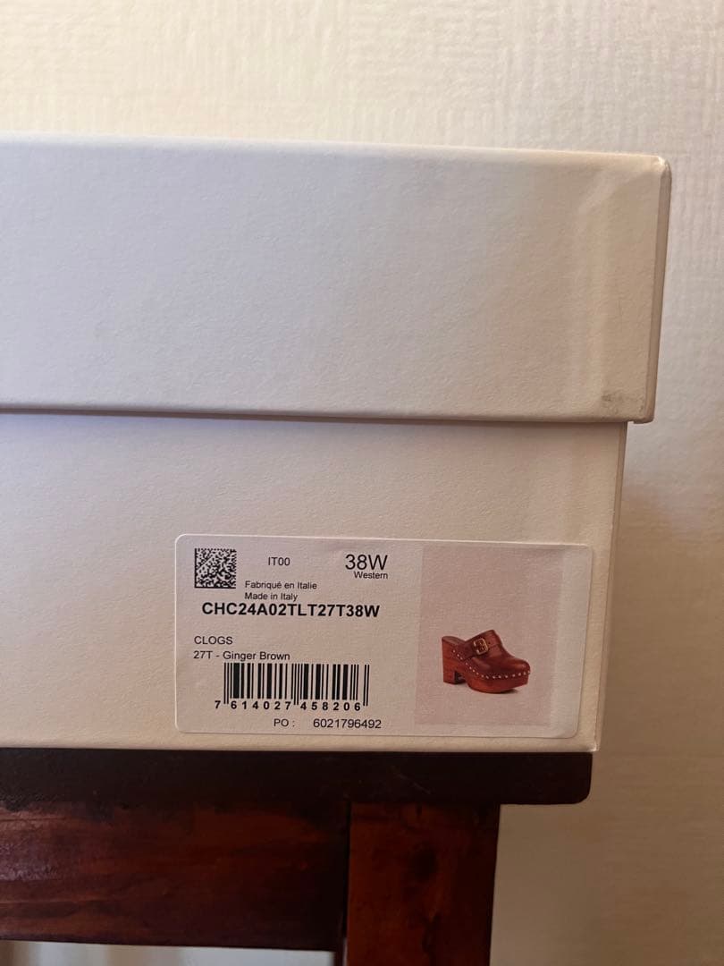 【新品未使用】Chloe JEANNETTEウェッジクロッグ　38サイズ
