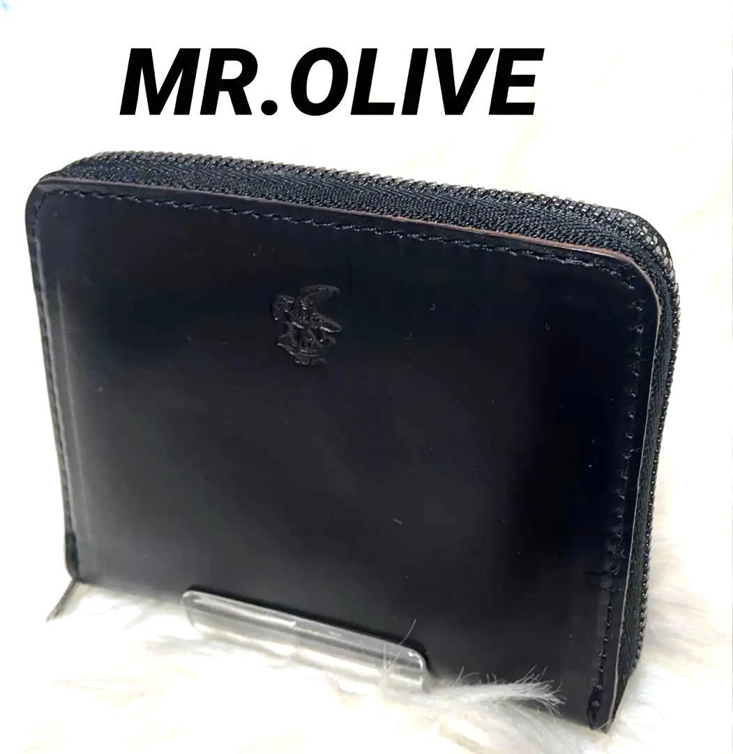 専用MR.OLIVE【ミスターオリーブ】　ラウンドファスナー　ブラック　本革