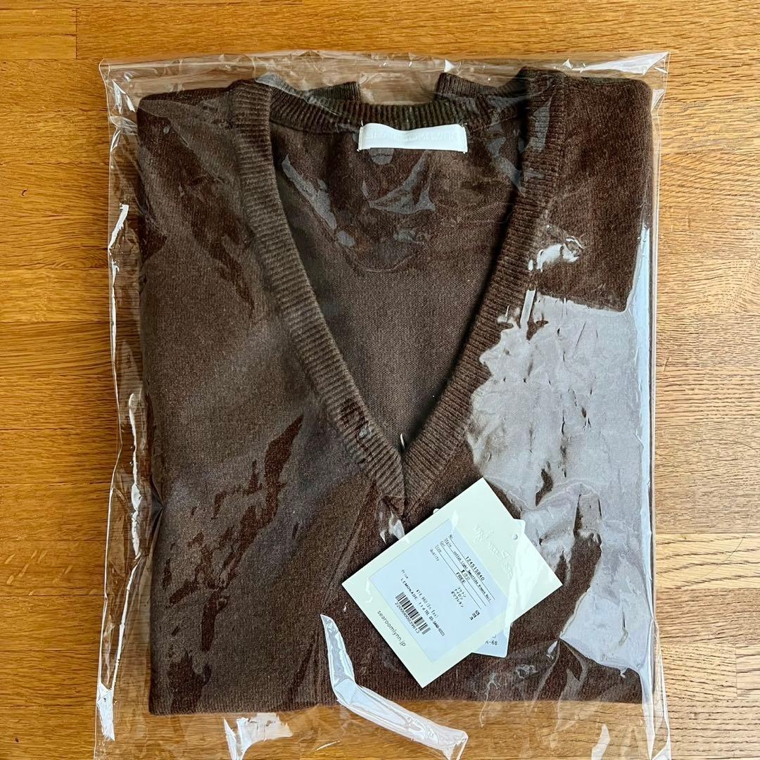 collab Light Sweatlike V-neck Knit 栗