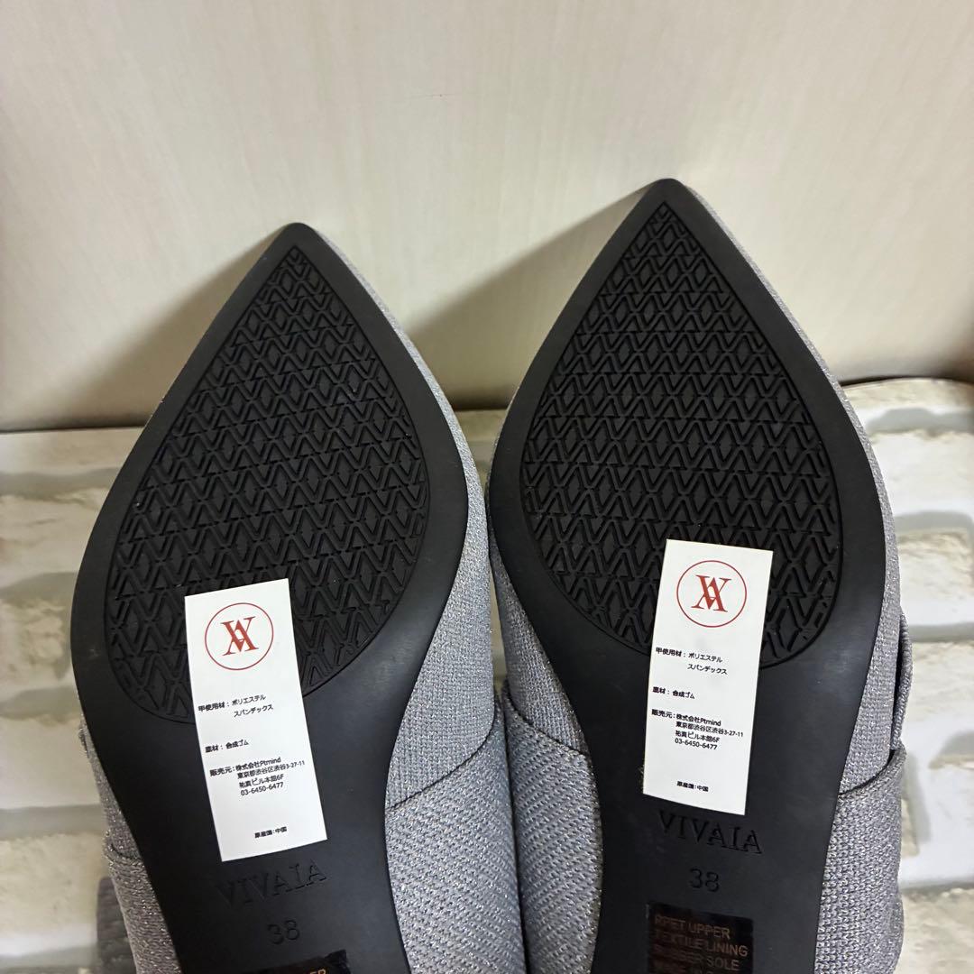 VIVAIA ポインテッドトゥ 撥水加工 アンクル ヒールブーツ38 サイズ
