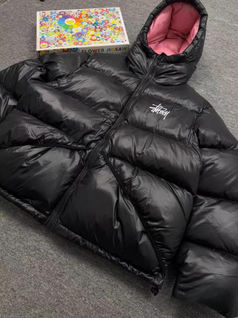 Stussy 刺繍 ブラック Mサイズ ダウンジャケット