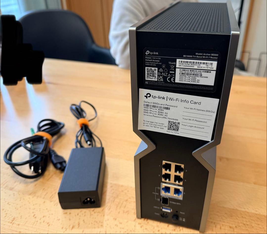 TP-Link Archer BE800（USモデル）Wi-Fi 7