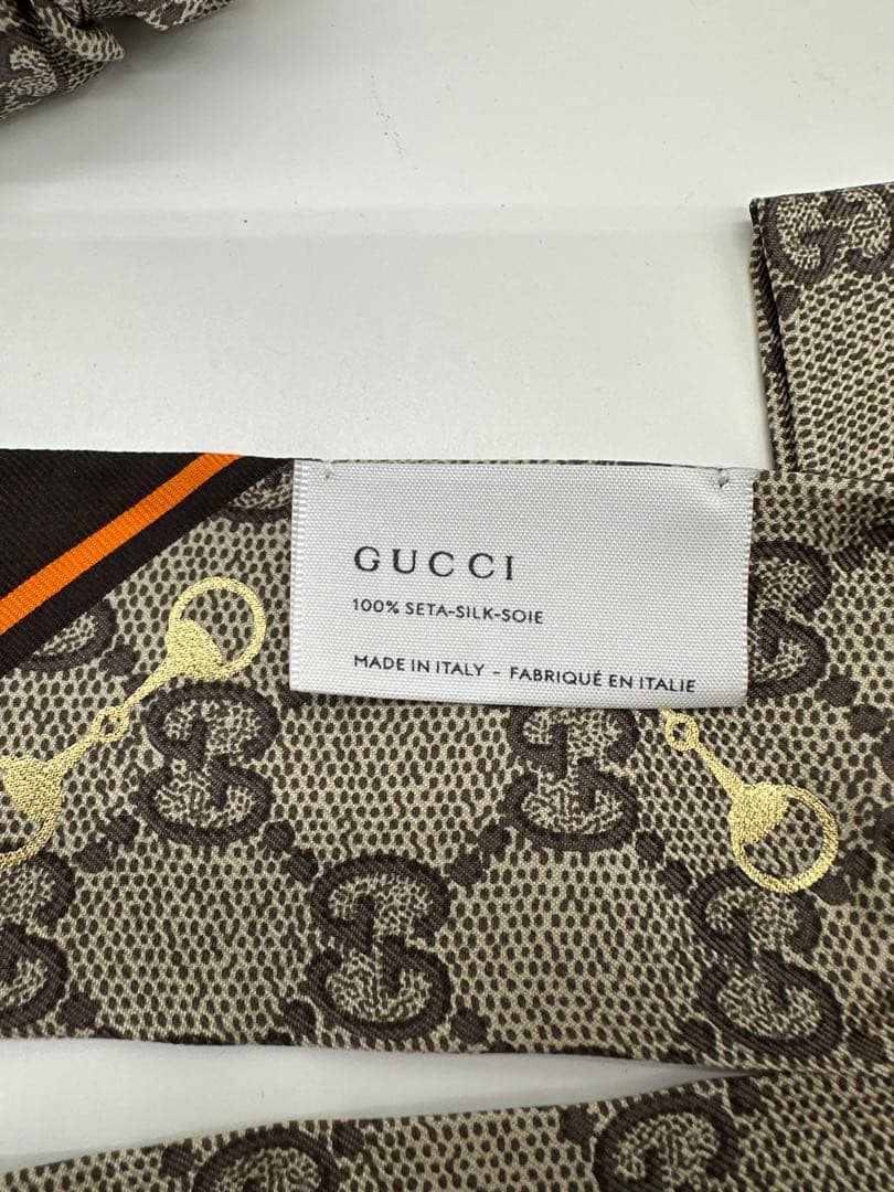 GUCCI GGパターン リボン シュシュ ホースビット 2点セット