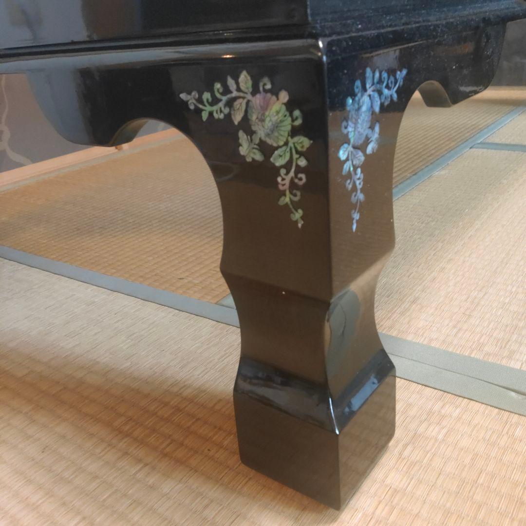 最終価格 高級螺鈿細工テーブル　鳳凰と亀