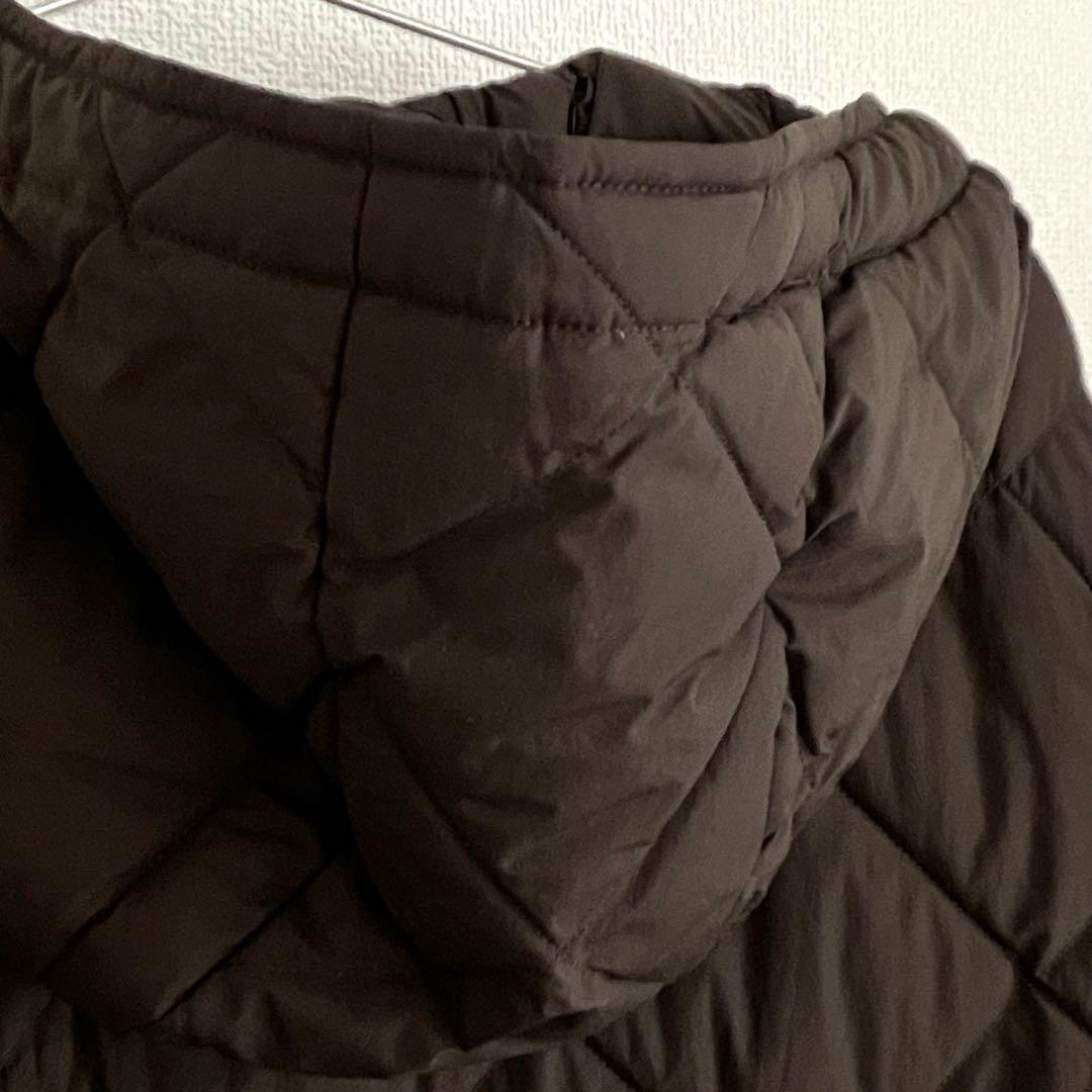 ユニクロ　パフテックロングコートリラックスフィット　L ダークブラウン