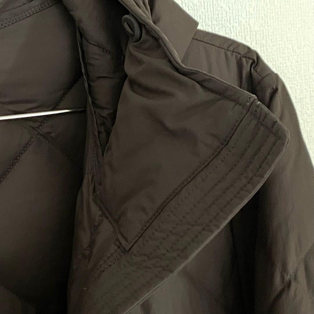 ユニクロ　パフテックロングコートリラックスフィット　L ダークブラウン