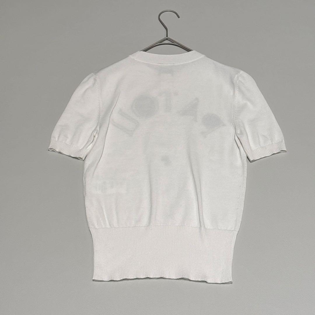 24年購入✨PATOU 半袖ニット クリーニング済 ホワイト Sサイズ