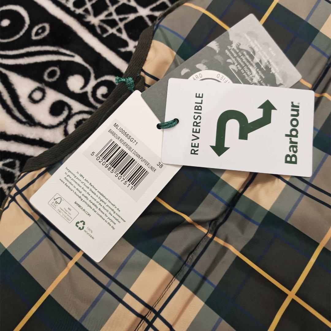 paulページ チェックダウンベスト M