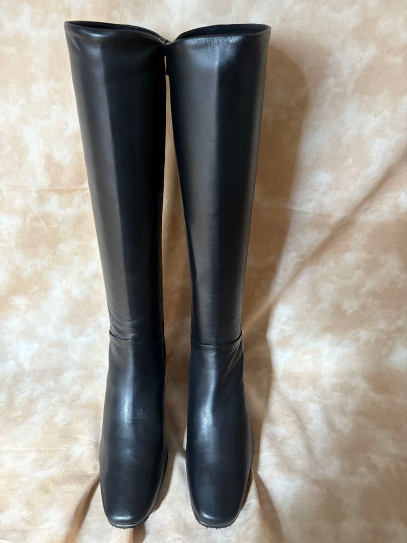 ブラックレザー ロングブーツ Modeet Jacobo DICI売り尽くし